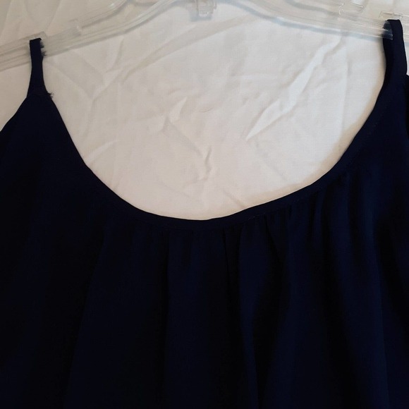 Cold Shoulder Top 3/4 Sleeve Lace Insert Boho Size Medium Spaghetti Straps - Picture 5 of 7